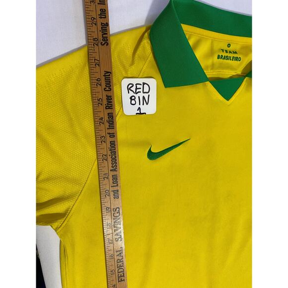 Brazil National Team Home Soccer Jersey Nike Men’s Size Medium 21x28 Football - Picture 4 of 13